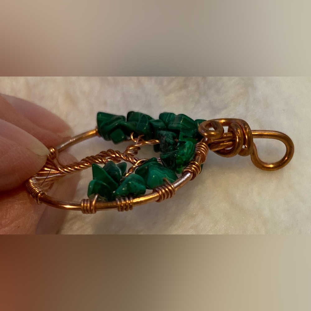 Malachite Tree Of Life Pendant - Picture 3 of 14